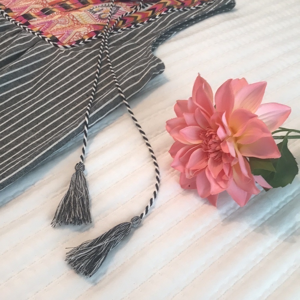 Entro Embroidered Striped Sleeveless Dress - Picture 9 of 12